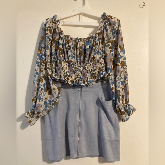 60s Retro skirt and floral top - Picture 1 of 6